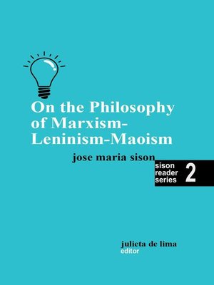 cover image of On the Philosophy of Marxism-Leninism-Maoism